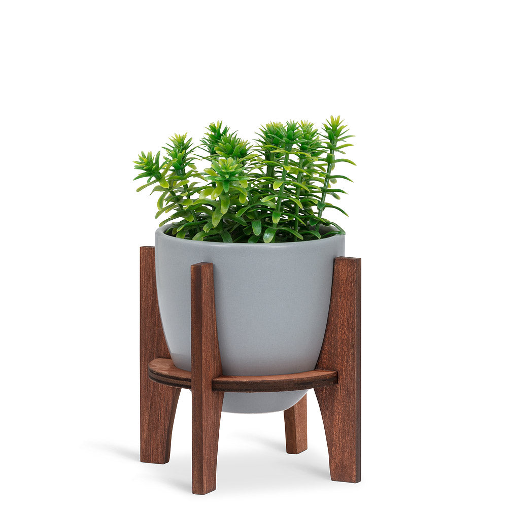 Norway Pot with Wooden Stand - small